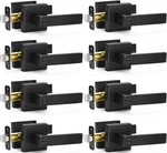 8 Pack Matte Black Door Handles Privacy Levers, Keyless Interior Knobs. Fixed Price $130.75.