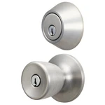 Hyper Tough Keyed Entry Tulip Style Doorknob And Deadbolt Combo Pack. Fixed Price $32.46.