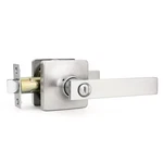 Gobekor 10 Pack Privacy Door Handles With Lock, Brushed Nickel Interior Keyle.... Fixed Price $114.08.