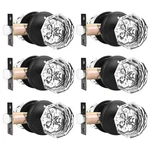 Orger 6 Pack Glass Door Knobs With Flat Black Rosette, Bath/bed Fo.... Fixed Price $145.82.