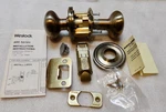 Weslock Passage Hall/closet Door Knobs Antique Brass Design Nib 6M. Fixed Price $15.99.