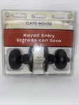 New Gate House Keyed Entry Door Knob Kit Aged Bronze Finish #0279812. Fixed Price $15.00.