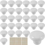 Keileoho 30 Pack Ceramic Cabinet Knobs Vintage White Round Drawer Pcs. Fixed Price $34.98.