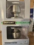 Defiant Brandywine Stainless Steel Hall/closet Passage Door Knob 1008974327. Fixed Price $11.99.