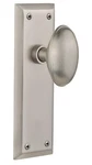 Nostalgic Warehouse New York Plate With Homestead Knob, Single Dummy, Satin Nikl. Fixed Price $71.53.