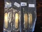 New Emtek Ribbon And Reed Brass Backplate 86294US7 Lot Of. Fixed Price $18.00.