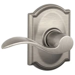 Schlage F10ACC619CAM Camelot Trim With Accent Hall And Closet Lever, Satin Nicke. Fixed Price $74.96.