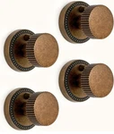 4-PACK Vintage Classic Antique Brass Privacy Door Lever Knobs Handles With Lock. Fixed Price $80.00.