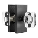 Crystal Glass Passage Door Knobs Interior, Modern Matte Black Heav.... Fixed Price $60.78.