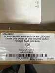 Signature Hardware Black Ceramic Knob Set For Rim Lock 90001BPC. Fixed Price $20.00.