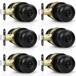 Estmoon 6 Pack Door Knobs, Matte Black Privacy With Lock, Keyless D.... Fixed Price $38.79.