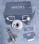 Omnia 432 Egg-shaped Knob For Passage Way -- 2-3/4" Backset, Satin Nickel Finish. Fixed Price $490.09.