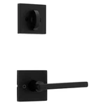 Kwikset Halifax Lever Single Cylinder Interior Only W/ Square Rose, Matte Black. Fixed Price $27.90.