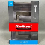 Kwikset Halifax Square Satin Nickel Privacy Bed/bath Door Handle With Lock New. Fixed Price $26.99.