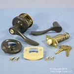 Left Weslock Traditonale Bordeau 640 Gray Keylock Lever Door Handle. Fixed Price $21.99.