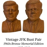 Vintage President John F.kennedy Cast Iron 1917-1963 W/gold Finish. Fixed Price $21.95.
