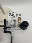 Elemake Front Door Handle Set Matte Black Entry Lever Knob Deadbolt Hardware New. Fixed Price $35.00.