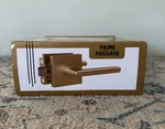 Mega Prime Passage Round Lever Door Satin Brass Closet. Fixed Price $19.99.