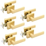 5 Pack Hallway Closets Passage Door Levers, Modern Gold Handles Keyless .... Fixed Price $79.65.