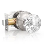 Knobwell Passage Clear Glass Door Diamond Shape Non-locking Crystal. Fixed Price $172.40.
