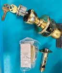 Kwikset Tylo Polished Brass Keyed Entry Door Knob W/ Microban Antimicrobial Tech. Fixed Price $40.00.