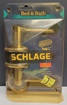 Schlage F40 609 Flair Door Lever, Bed & Bath Privacy Lock, Antique Brass. Fixed Price $24.99.