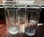 Vtg Set Of Fluted Unleaded Crystal Tumblers Drinking Glasses 6.25 Euc. Fixed Price $45.99.