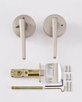 Sure-loc BS102-RD 15 Basel Privacy Door Lever Set With Round Rose Satin Nickel. Fixed Price $54.94.