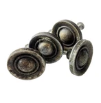 1970S Set Of 4 Vintage Taiwan Brass Antique Style Bullseye Cabinet Knobs E10D. Fixed Price $14.99.