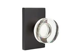 Emtek Privacy Modern Rectangle Rosette Disc Crystal Knob (flat Black). Fixed Price $207.86.