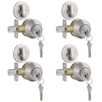 Gobrico Satin Nickel Single Cylinder Deadbolts 4 Pack,keyed Alike Locks For. Fixed Price $46.00.