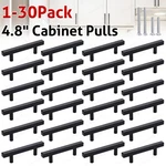 Black Kitchen Cabinet Door Handles Dresser Drawer Pull Stainless Steel Lot. Fixed Price $25.53.