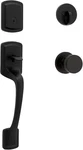 Kwikset Prague Matte Black Single Cylinder Entry Door Handleset. Fixed Price $84.49.