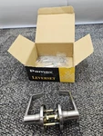 (qty 3) Pamex FLU603 Calypso Passage Leverset, Reversible - Satin Nickel. Fixed Price $53.22.