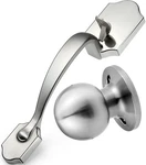 Motovecor Front Door Knob Handleset, Entry With Large, Silver. Fixed Price $63.19.