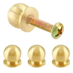 Jiozermi 4 Packs Mini Round Solid Brass Knobs, 1/2 INCH(12MM), Gold. Fixed Price $14.69.