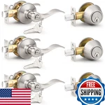 Probrico 3 Pack-entry Door Lever Deadbolt Lock Handleset Single. Fixed Price $105.00.