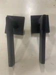 Emtek Square Rosette Dummy Pair With Matching Finish Helios Lever - 5050HLOUS19. Fixed Price $138.40.