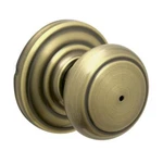 Schlage F40AND609AND Andover Privacy Knob, Rose, Antique Brass. Fixed Price $62.59.