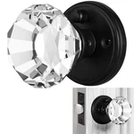 Clear Crystal Door With Lock, Glass Knobs Interior Privacy Set, Vin.... Fixed Price $55.00.