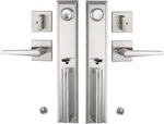 Front Door Handle Satin Nickel Double Lock Set, Entrance. Fixed Price $145.99.