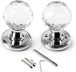 Large 65MM Crystal Glass Door Knob Handle Set For Bedroom & Living (pair). Fixed Price $31.50.
