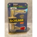 Schlage Hall & Closet Door Lever Handle Bright Brass Non-locking. Fixed Price $22.00.