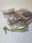 Weiser Lock - Single Cylinder Deadbolt DC9470 Satin Chrome New Old Stock. Fixed Price $30.00.