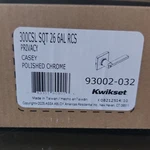 Kwikset Casey Privacy Door Lever Polished Chrome Square Easy Install 93002-032. Fixed Price $16.49.