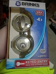 Brinks Single Cylinder Deadbolt Keyed Entry Antique Brass- Model 2717-109 Lock. Fixed Price $11.99.