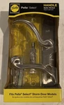 Pella Select Satin Nickle Storm Door Handle Set With Keys 9099617. Fixed Price $72.88.