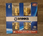 Brinks 2103-105 Tulip Style Keyed Entry Door Knob Polished Brass 2-PACK. Fixed Price $24.00.