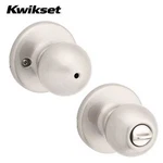 Kwikset - Polo Knob Round Rose Privacy Lever Bed Bath Satin Nickel. Fixed Price $12.07.