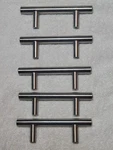 Drawer Pulls Dual Bar Post Lot Of 5 Chrome 4-1/2" Long. 2-1/2" Cl. Fixed Price $14.95.